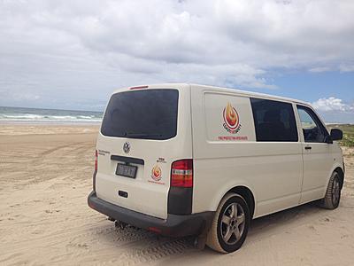 4motion van on the beach at double island point qld-4motion-beach-jpg