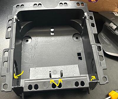 How to repair the rear cup holders in a tiguan-frame-plastic-hinges-jpg